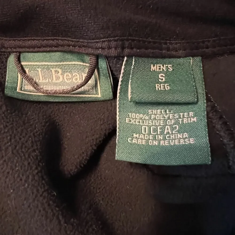 LL BEAN MENS FULL ZIP JACKET SIZE S